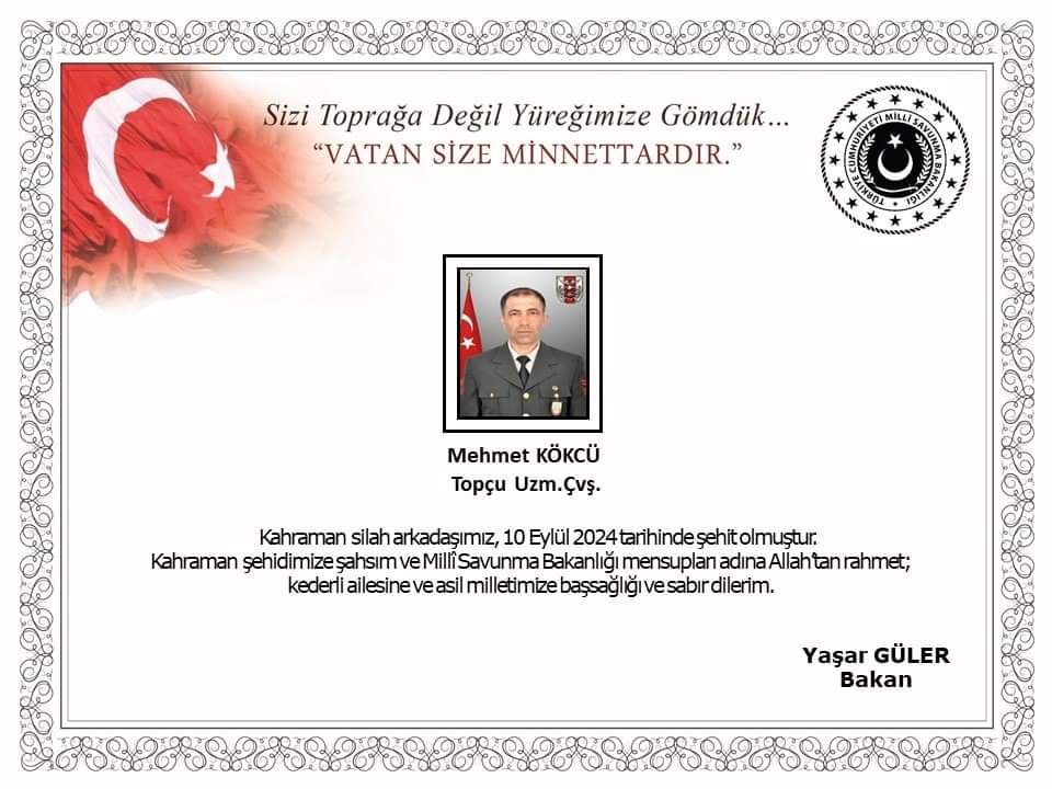 Malatya'ya bir şehit ateşi daha düştü