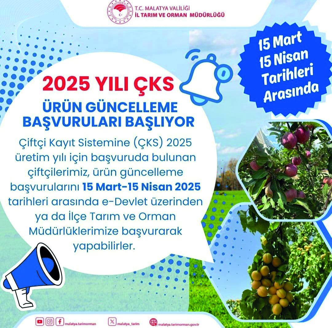 ÇKS ürün güncelleme başvuruları başlıyor