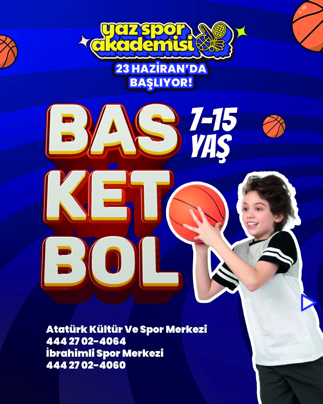 Şehitkamil yaz spor akademisi başlıyor