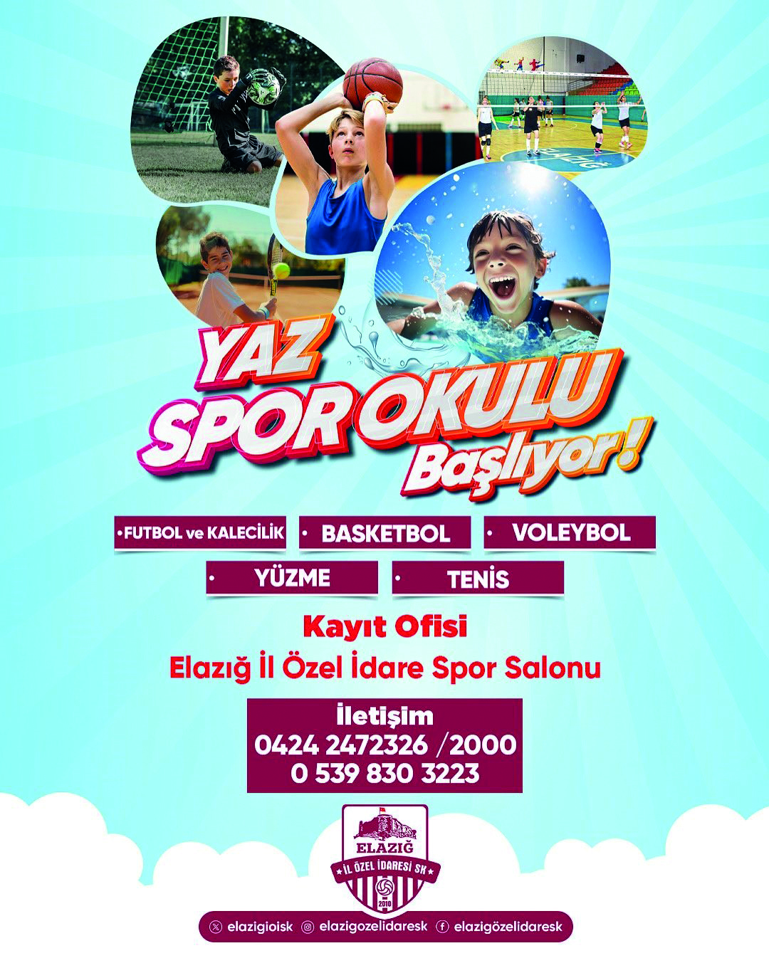 Elazığ İl Özel İdare Yaz Spor Okulları kayıtları başladı