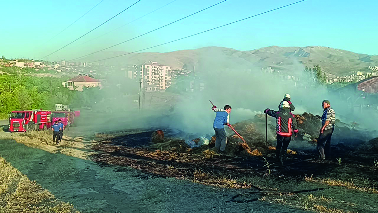 Malatya’da samanlık yangını korkuttu
