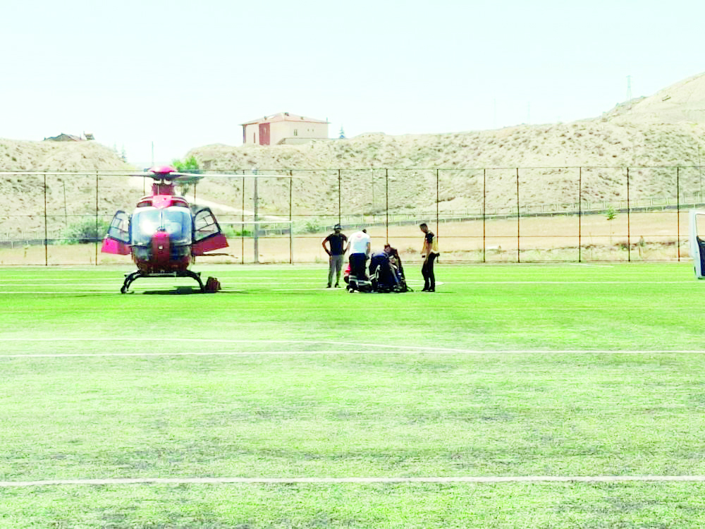 Darende'de fenalaşan hasta hava ambulansıyla Malatya'ya sevk edildi