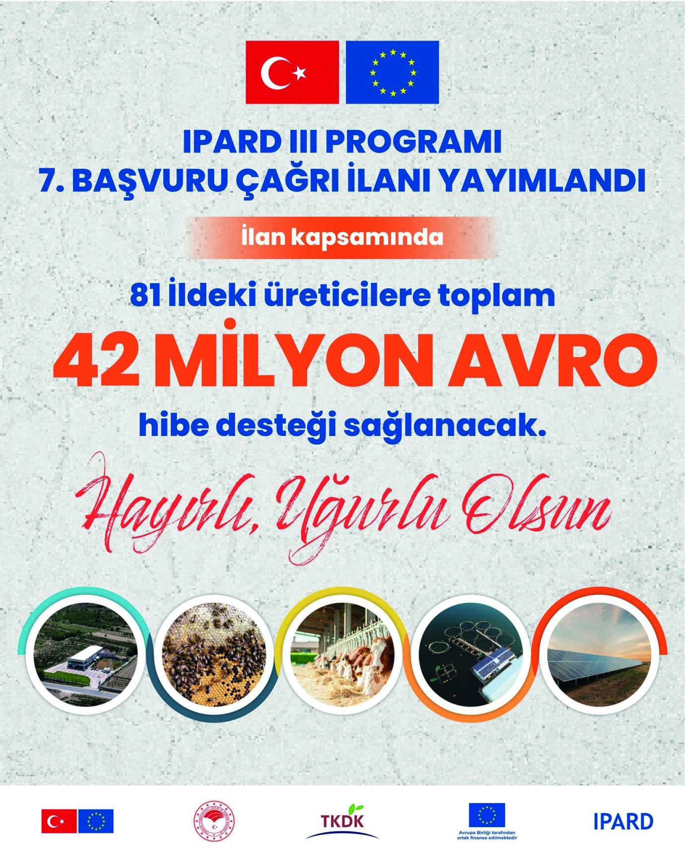 TKDK, IPARD III Programı 7. Başvuru Çağrı İlanına çıktı