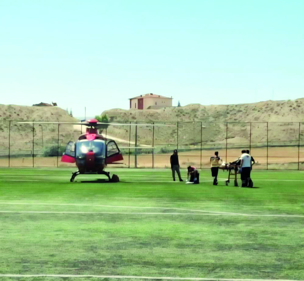 Kalp krizi geçiren hasta hava ambulansı ile Malatya’ya sevk edildi