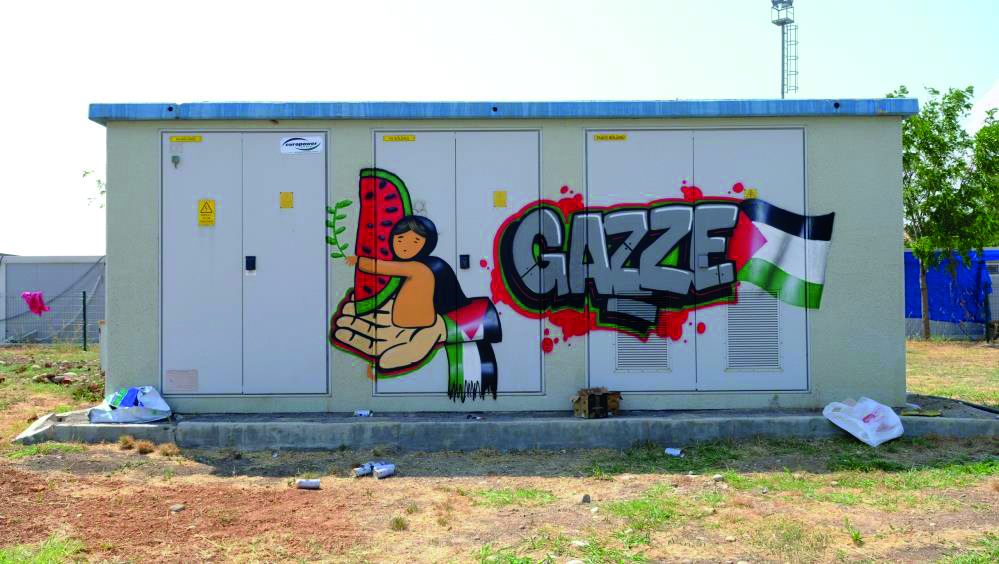 Onikişubat Belediyesi, Filistin temalı grafitilerle trafoları vicdan anıtına dönüştürdü