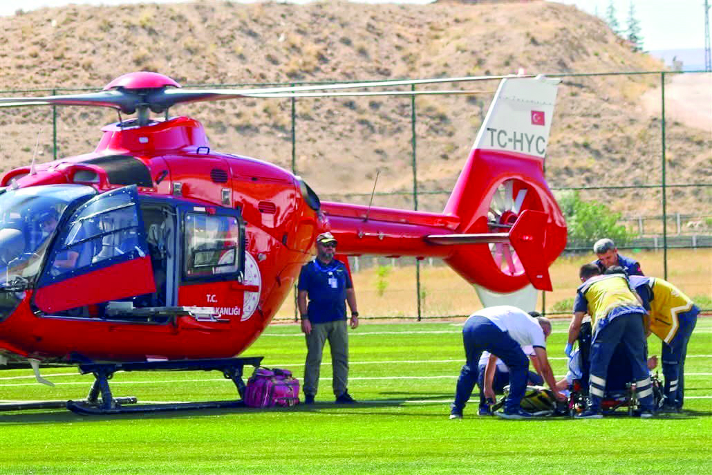 100 kilometre uzaklıktaki hastaya hava ambulansı ulaştı