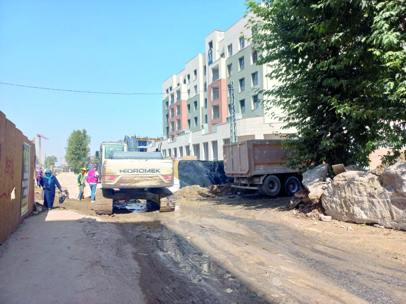 Fuzuli’de inşaat çalışmaları devam ediyor