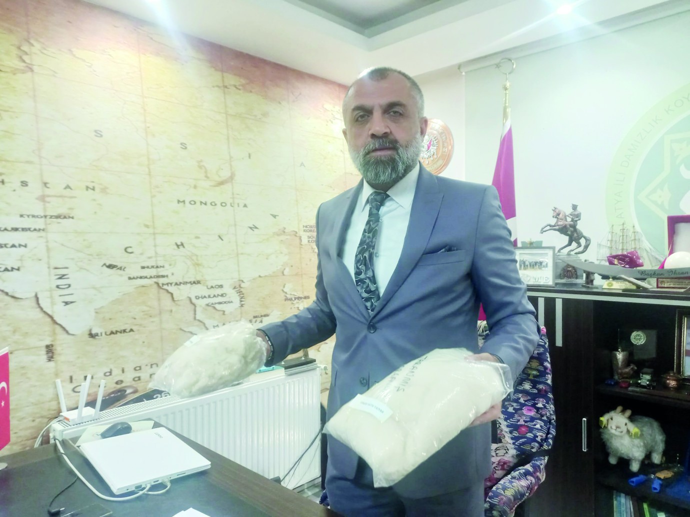 Merada telef olan yünler ekonomiye kazandırılıyor