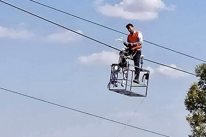 Enerji nakil hattında feci kaza!