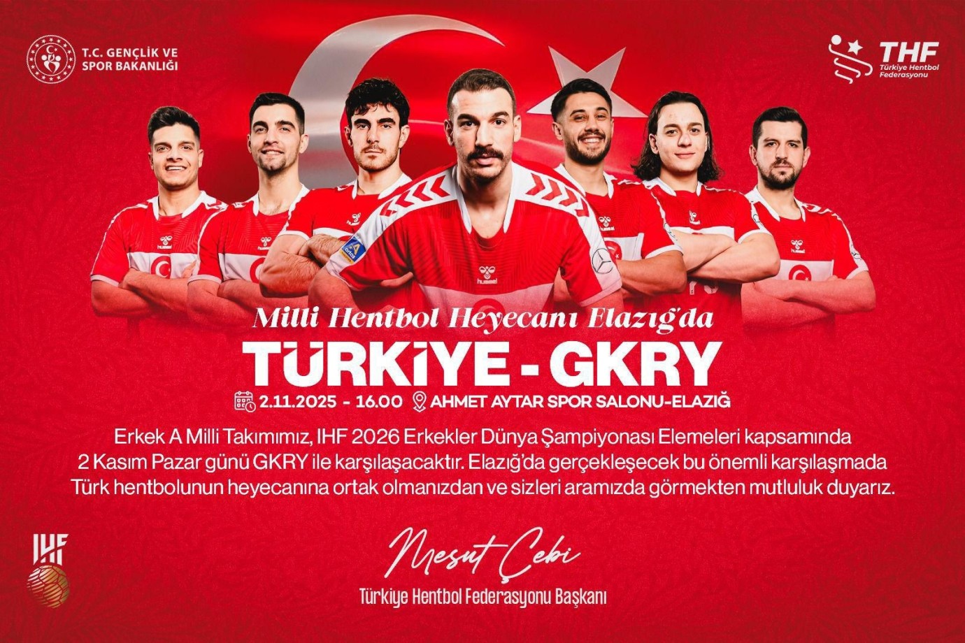 Milli hentbol heyecanı Elazığ’da