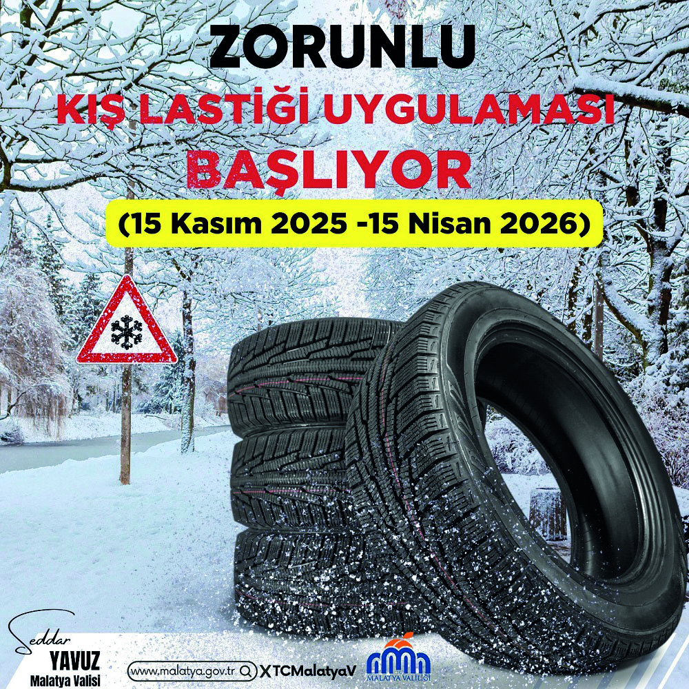 Valilik kış lastiği kullanımı hakkında vatandaşları uyardı