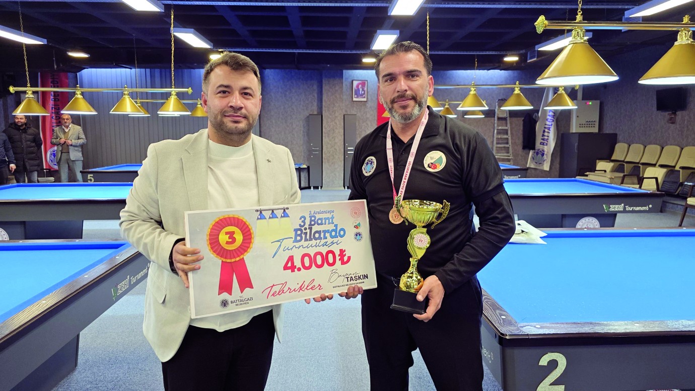 Battalgazi’de 3 Bant Bilardo Turnuvası sona erdi