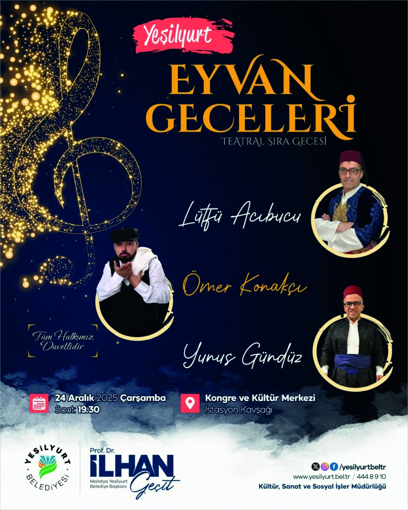 “Yeşilyurt Eyvan Geceleri” 24 Aralık’ta sanatseverlerle buluşuyor