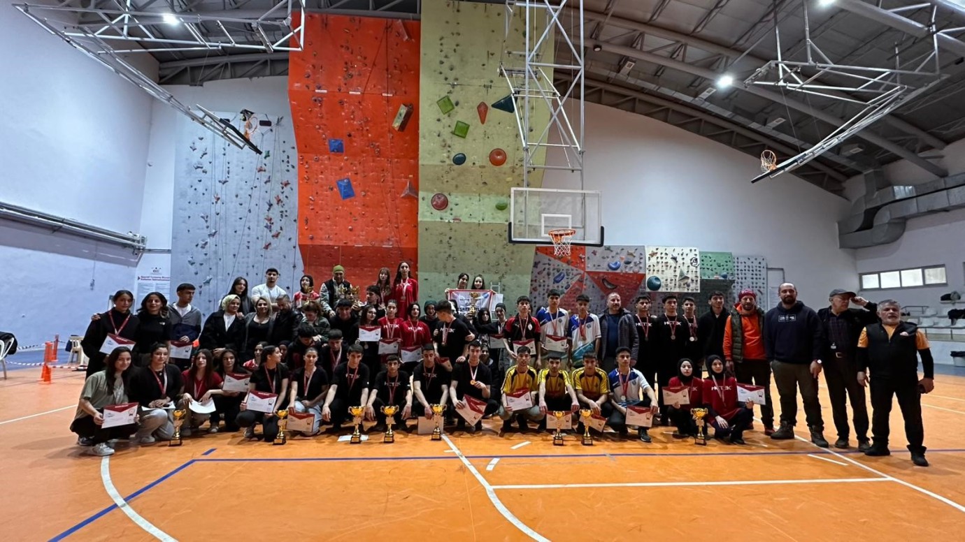 Okul sporları tırmanış yarışmaları tamamlandı