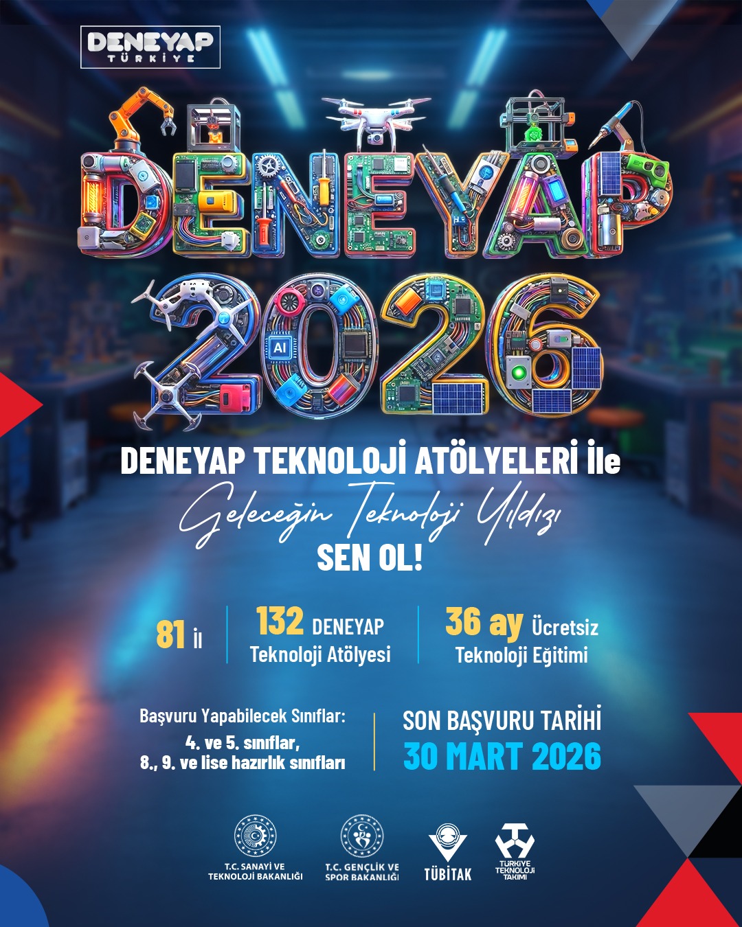 DENEYAP Türkiye 2026 başvuruları devam ediyor