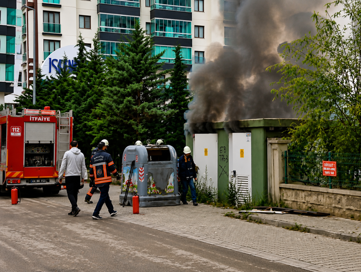 Trafo yangını paniğe neden oldu 