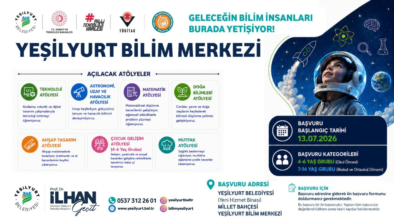 Bilim Merkezi 13 Temmuz'da kapılarını açıyor