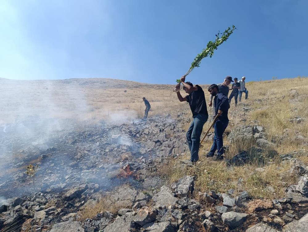 Doğanşehir'de korkutan yangın