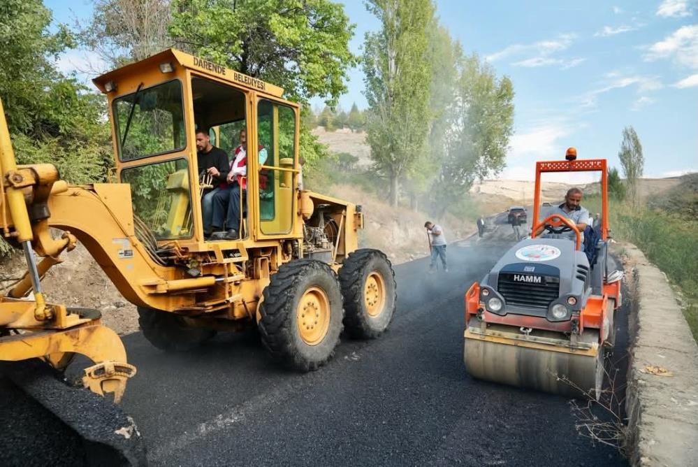Darende'de asfalt çalışmaları sürüyor